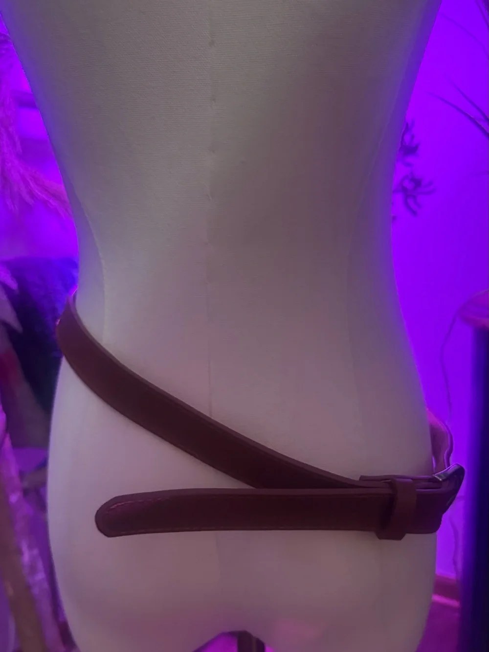 Stylish Brown faux leather  Belt Bag - Unbranded size Small
